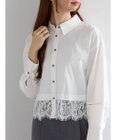 Te chichi スカラップレース切替シャツブラウス