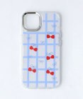 WEGO ミラーチェリーチェックiphoneケース