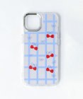 WEGO ミラーチェリーチェックiphoneケース