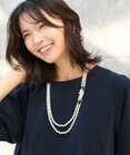 ANY 【ブローチ付】二連パールショートネックレス