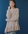 Tiaclasse L 【洗える】ななめフリルニットプルオーバー