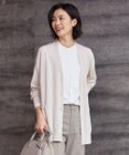 J.PRESS LADIES L 【洗える】シルキーレーヨンストレッチ Vネック カーディガン
