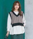 ANY SIS 【2SET】ニットベスト×チュニック ブラウス