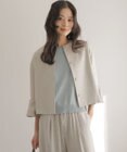 組曲 【WEB限定】ライトリネンライクノーカラー ジャケット