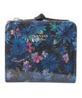 LANVIN en Bleu ブルーデイジー Lファスナー二つ折り財布