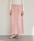 GRACE CONTINENTAL サイドレースデニムスカート