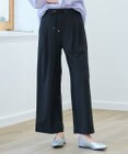 【ウエストゴム】イージーケアライトストレッチワイドパンツ