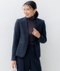 23区 【洗える】ウールライクカルゼ ノーカラー ジャケット