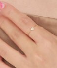 Phoebe 【K10】ハートチェーンリング　ゴールド　11号/13号　BOX付き