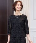 自由区 【XSサイズ～/洗える/セット可】フラワーコードレース ペプラムブラウス