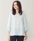 自由区 L 【洗える】テンセルコットンエンブロイダリープルオーバー ブラウス