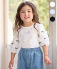 ANY KIDS リボン×チュール 七分袖Tシャツ