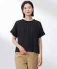 J.PRESS LADIES 【洗える】チェックコンビジャージー カットソー