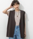 23区 L 【洗える/吊り干しOK】ヴィスコースストレッチ ニットベスト