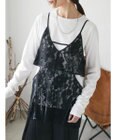 Green Parks AnriettMusee シャーリングスリーブＴシャツ＋レースキャミソールＳＥＴ