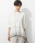 23区 【汗じみ防止加工】スカーフプリントコンビ ヘムデザイン チュニック