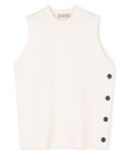 UNFILO 【洗える】サイドボタンニットベスト