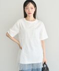 earth music&ecology ニュアンス柄レースドッキングプルオーバー