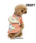 PET PARADISE スヌーピー お揃いTシャツ マルチボーダー 《オレンジ》 小型犬