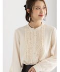 Te chichi フロントフリルバイカラーブラウス