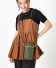 LeSportsac CHAIN MINI PHONE CRSBDY/ダークオリーブチェーンキルト