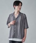 WEGO ストライプメッシュBIGシャツ（SS）