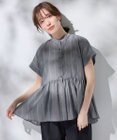 ANY L 半袖ティアードブラウス