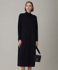 ICB L ウールブレンドスムース ハイネックワンピース