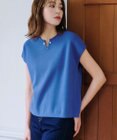 Tiaclasse 【小倉優子さん着用・洗える】フレンチスリーブニットトップス