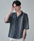 WEGO ストライプメッシュBIGシャツ（SS）