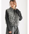 Te chichi ループ編みコンパクトジップベスト