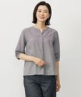 J.PRESS LADIES S 【洗える】ウォッシャブルキュプラツイル キーネック ブラウス