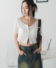 WEGO ダブルジップオフショルニットトップス
