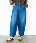 caqu FS linen barrel pants ふんわりリネンテーパードデニム