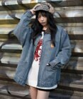 WEGO 【ユニセックス着用ITEM/MLサイズ展開】ワーカーズZIPデニムジャケット