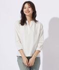 J.PRESS LADIES S 【洗える】プレーティングジャージー スキッパー カットソー