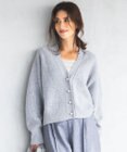 自由区 【洗える】ウールカシミヤブレンドラメスパンコールニット カーディガン