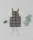 組曲 KIDS 【80-90cm】Check 長袖オーバーオール