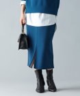 自由区 S 【リバーシブル・セットアップ対応・洗える】レーヨンストレッチリバーシブルニット スカート