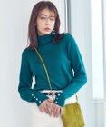 Tiaclasse 【洗える】タートルボタンニットトップス