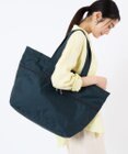 LeSportsac CARLIN ZIP TOP TOTE BAG/ミッドナイトグリーン