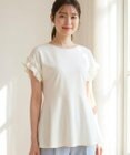 Feroux 【汗ジミが目立たない】フリル袖ペプラムデザインTシャツ