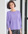 自由区 【洗える】クレープストレッチドルマンスリーブ7分袖 ニット