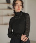 組曲 【WEB限定】フラワーチュールタートルネック カットソー
