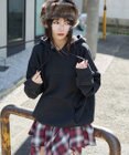 WEGO 【ユニセックス着用ITEM】エンボスステッチロゴプルパーカー