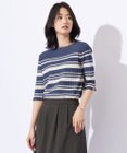 J.PRESS LADIES L 【洗える】レーヨンエリートストレッチ ボーダー ニット