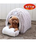 PET PARADISE ペットパラダイス 遠赤外線 ボアハウス 《アラン柄》  38×40cm