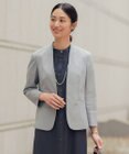 J.PRESS LADIES S 【セットアップ対応・人気素材】コットンFITTY ノーカラー ジャケット