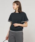 J.PRESS LADIES 【シーンレスに活躍】COOL MINT COTTON POLYESTER フレアスリーブ ニット プルオーバー