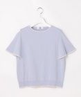 J.PRESS LADIES L COOL MINT COTTON POLYESTER フレアスリーブ ニット プルオーバー